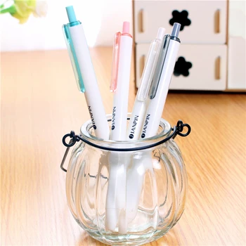 

48 pcs/Lot Crystal clip gel pens 0.5mm black ink signature pen Stationery Office school supplies Canetas escolar lapices A6496