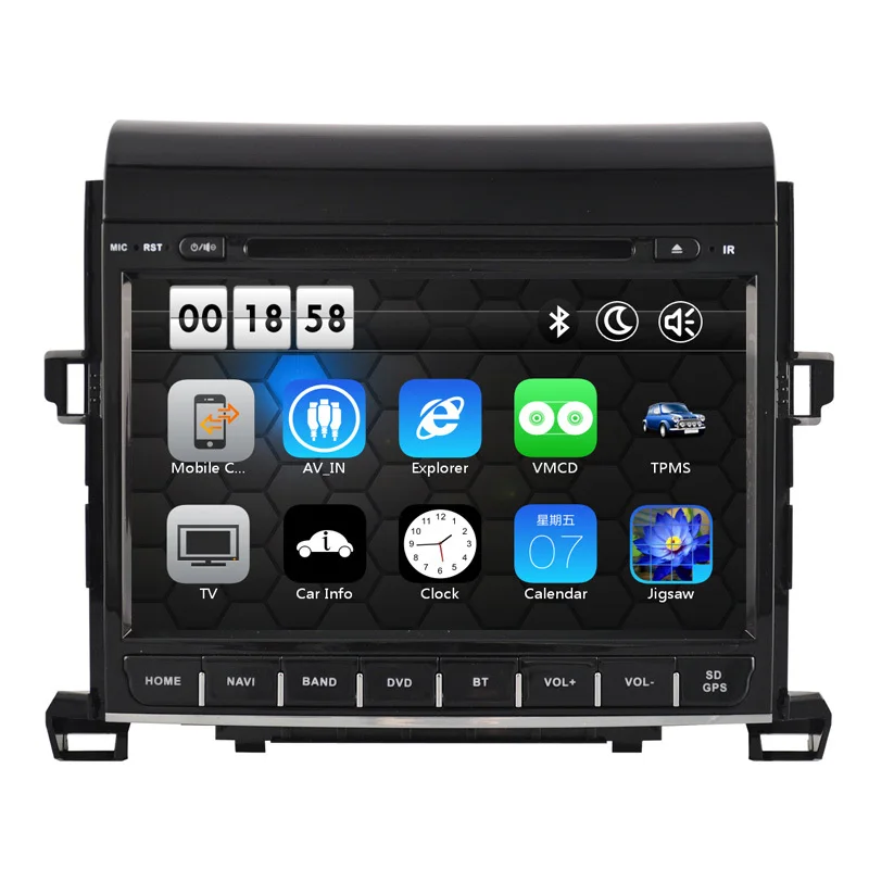Excellent Free Shipping Two Din 9 Inch Car DVD Player For Toyota Alphard 2007-2013 GPS Navigation Radio WIFI BT steering wheel control 1