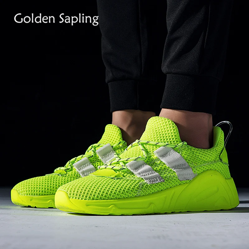 

Golden Sapling Summer Sneakers Man Sport Shoes Breathable Knit Air Lightweight Men's Running Shoes Road Trail Run Men Sneakers