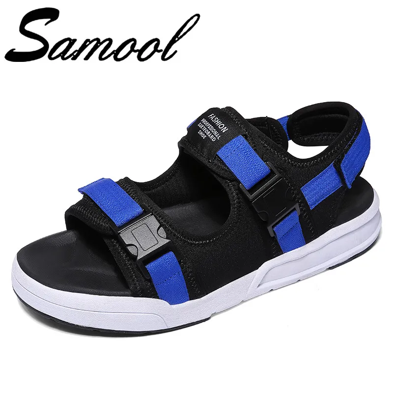 

Summer New Men Casual Buckle Sandals Open Toe Breathable Beach Sandals Male Walking Sandal Plus Size 39-46 Sapato Masculino Sx4