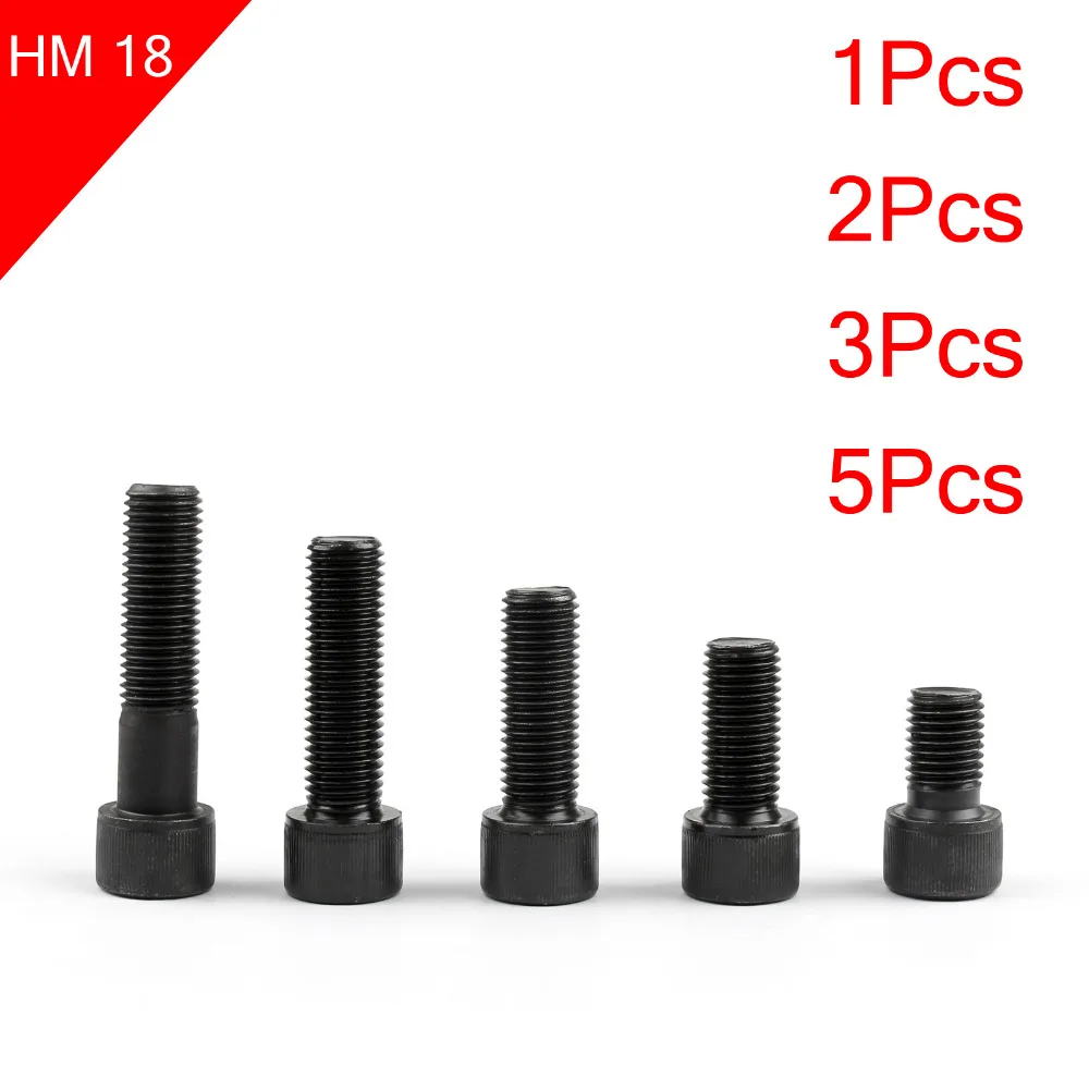 

Areyourshop M18 Bolts 35mm-65mm Fine Pitch Cap Screws High Tensile 12.9 Hex Socket Head Allen Bolts 1/2/3/5Pcs Wholesale Screws