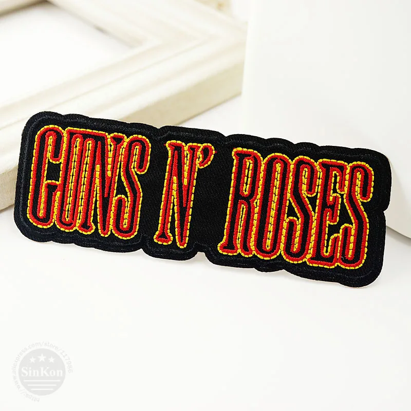 

BAND (Size:4.0X12cm) Badges Iron On Embroidered Patch For Cloth Cartoon Badge Patches Garment Appliques DIY Accessory