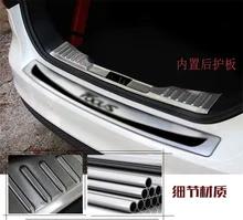 For 2015 Ford Focus 3 Stainless Steel Intenal Rear Trunk Door Sill Scuff Plate Protection car