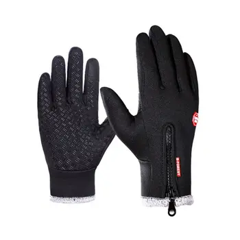 

-20 Degree Touchscreen Windproof Thermal Warm Full Finger Zipper Gloves Winter Anti Slip Cycling Skiing Gloves