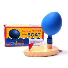 Schylling приводимый в движение воздушным шариком деревянная лодка Детские игрушки деревянные развивающие Семейные забавные игры детские подарочные игрушки для ванной