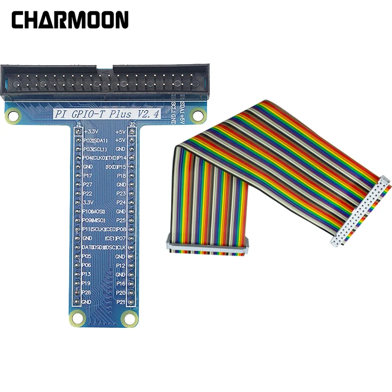 Плата расширения типа GPIO T с 40 контактным разъемом Радужный кабель Мама мама для