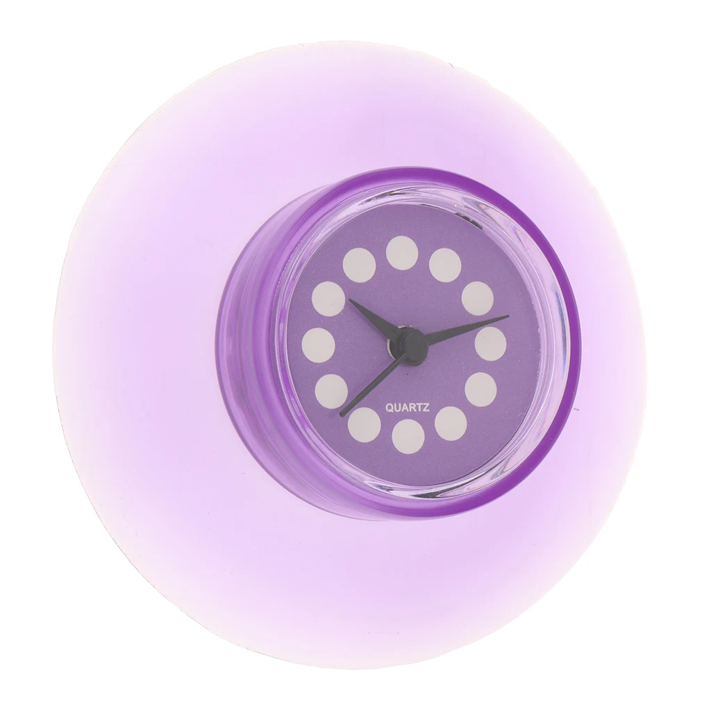 Wall Mount Bathroom Clock Waterproof Mini Watch Bathroom Mirror Suction Wall Clock Shower Quartz Clocks
