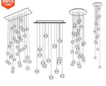 

Staircase chandelier duplex villa villa Nordic personality rotating stair light