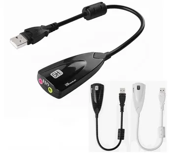 

Siberia 5HV2 External USB Sound Card with cable 7.1 Channel 3D CH Virtual Channel Sound Track Audio Adapter Tarjeta de sonido