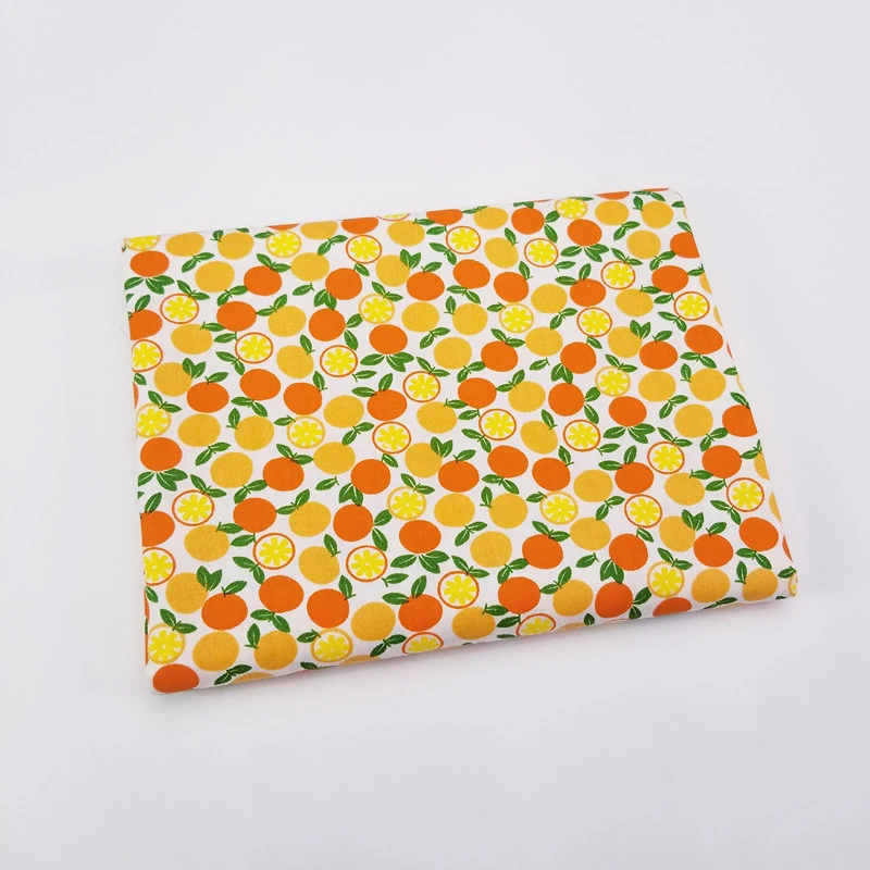 Оранжевый принт хлопок саржа Жир кварталы ткань для ручной работы DIY лоскутное домашний текстиль дышащий ребенок хлопок постельные принадлежности одеяло