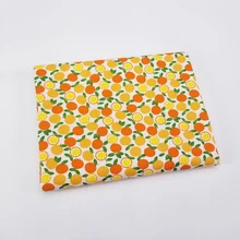 Оранжевый принт хлопок саржа Жир кварталы ткань для ручной работы DIY лоскутное домашний текстиль дышащий ребенок хлопок постельные принадлежности одеяло