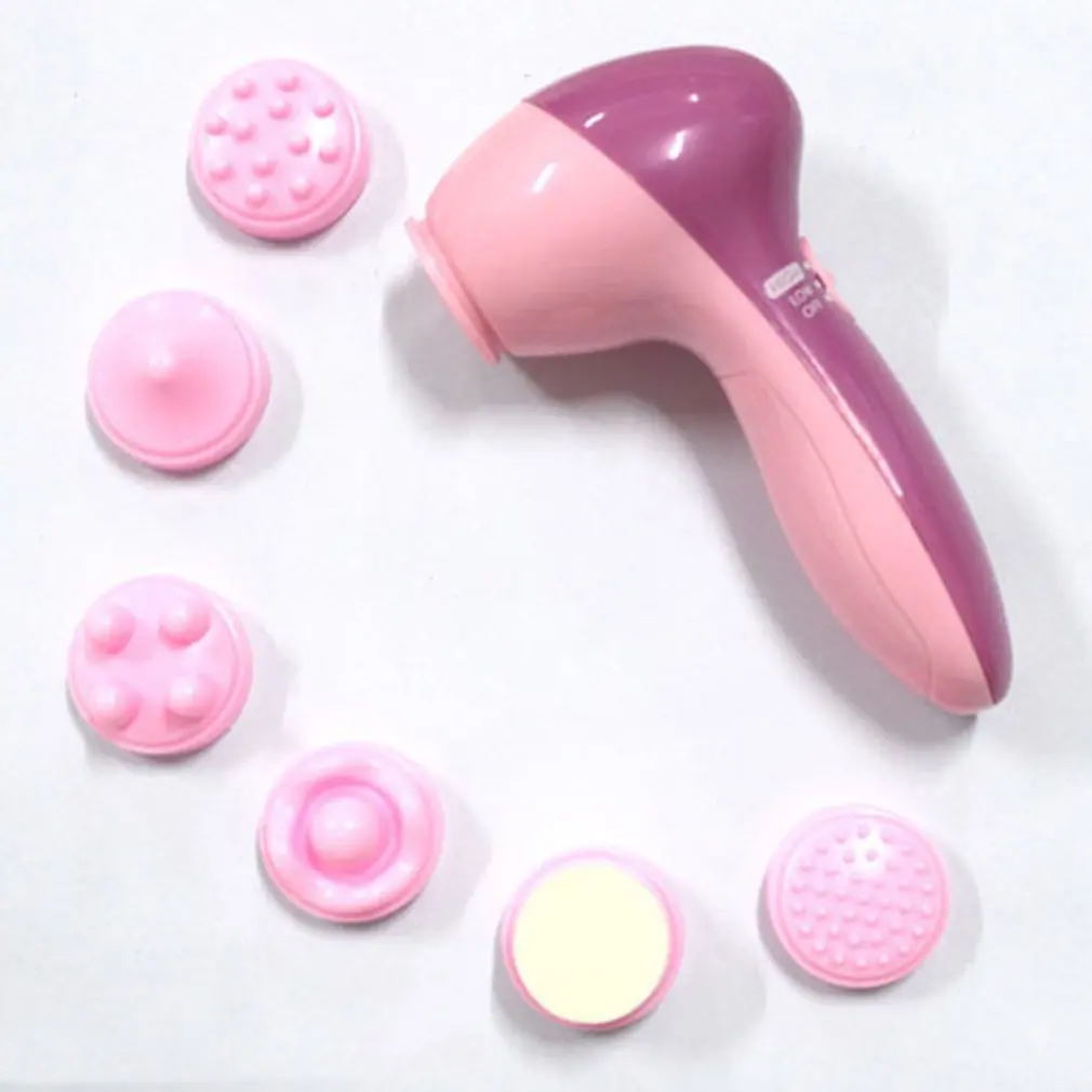 

Messager 6-in-1 Facial Beauty Instrument Tools Face Washing Vibration Massage Beauty Lotus Massager Facial Cleansing Brushes