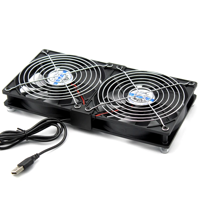 

12cm cooling fan USB power supply ultra-quiet cooling router cooling, laptop / TV box / AV cabinet / PS4 / router cooling