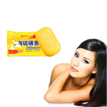 

Handmade Sulfur Soap Treatment Skin Care Natural Skin Whitening Soap Blackhead Remover Acne Treatment Oil Control 85g