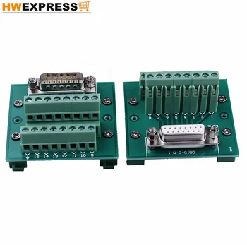 

DB15 free welding two 2 row of 15 pin free welding joint male head female head terminal station relay board