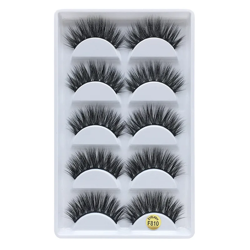 Conjunto de Cílios Feitos à Mão Quente Vison Natural Longo 3d Cílios Caixas Falsos Maquiagem Falso Chicote Atacado Dhl 50 5 Cheap Cílios postiços