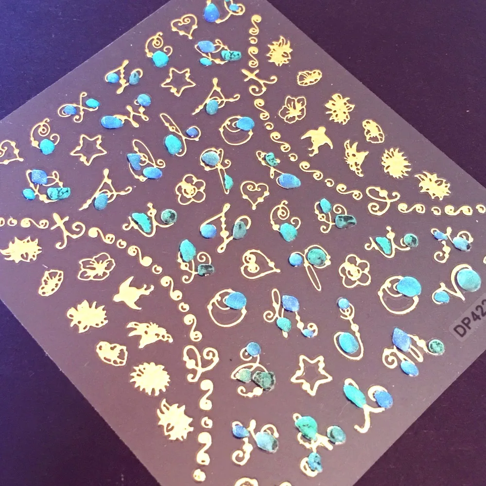 

Newest DP422 nail art sticker 3d nail decal stamping template rhinestones DIY nail decoration tools nail wraps self-adhesive