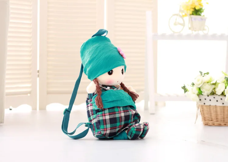 Детский мультяшный плюшевый рюкзак, школьные сумки через плечо, мультяшная девочка, дорожная сумка для детского сада, ярмарка, рюкзак для девочек, игрушка-кукла
