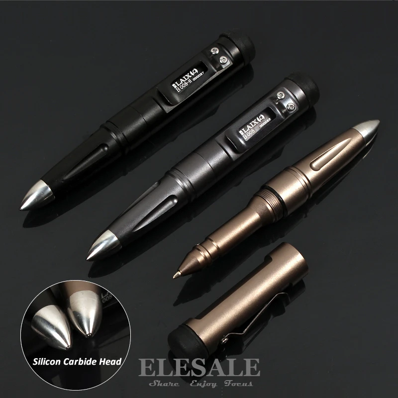 New B008 Tactical Pen Self Defense Weapon EDC Tool 3 Colors Silicon