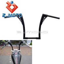 Пользовательские черный мотоцикл широкий руль для мотоцикла бар толстый руль 1-1/" 16" Rise руль для Harley FLST FXST Sportster XL