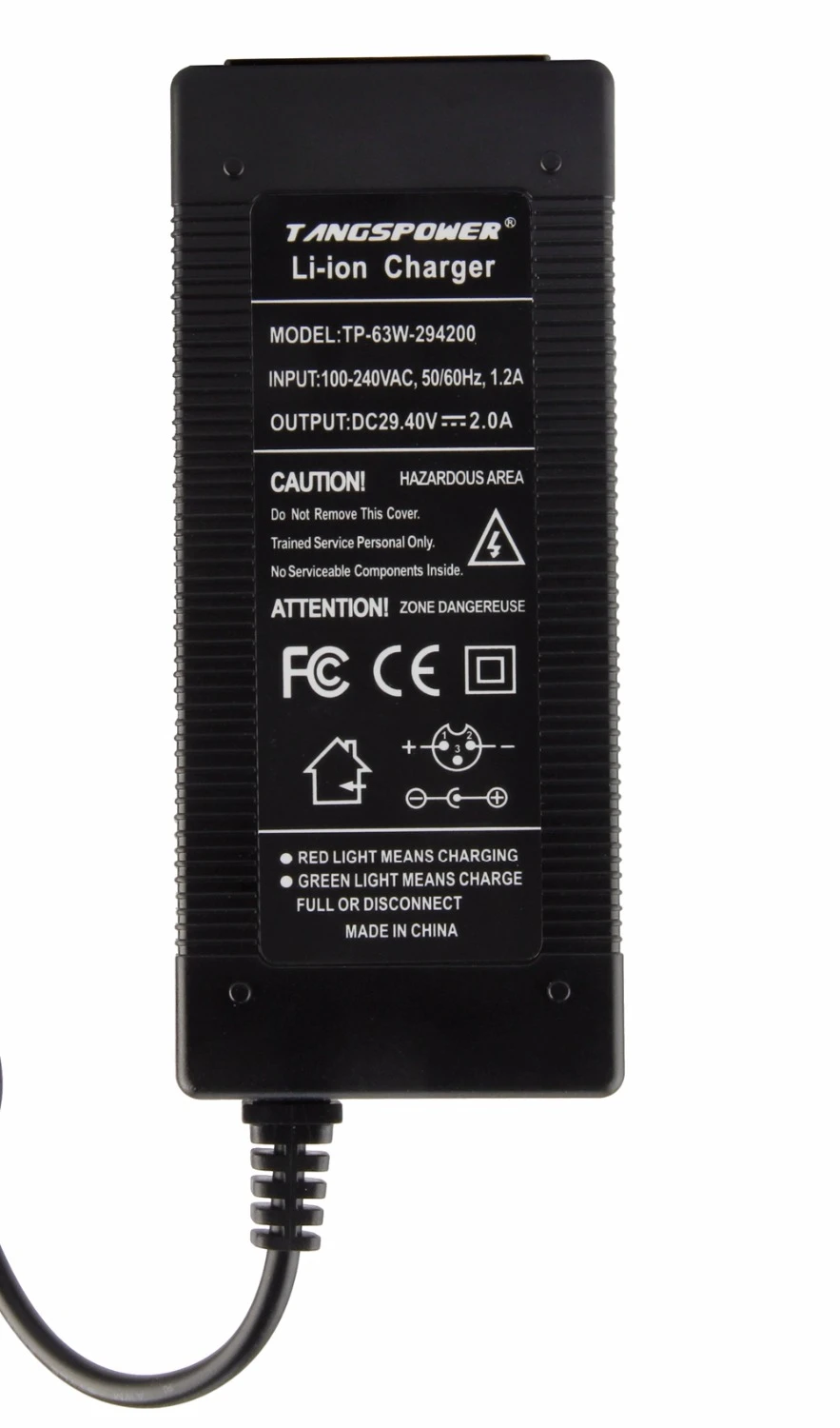 TANGSPOWER 25,2 V Батарея Зарядное устройство 25,9 V 24V Выход 29,4 V 2A 3-контактный XLR Штекерный разъем для 7 серии литий ионный Батарея