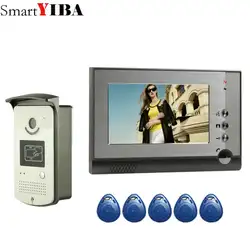 SmartYIBA 7 дюймов домофон видео дверные звонки RFID Контроль доступа к паролю визуальный телефон двери камера домашний с замком