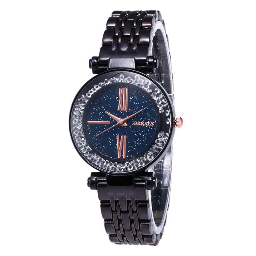 

Luxury Rose Gold Women Watches Minimalism Starry Sky Magnet Buckle Fashion Casual Female Wristwatch Waterproof Roman Numeral