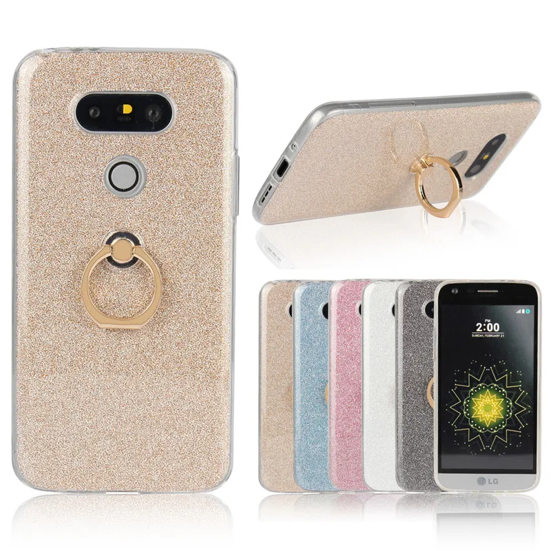 Coque for LG G5 Case SE Glitter Metal Ring Soft TPU Silicon Protective Back Cover Capa H850 H840 Phone Funda | Мобильные телефоны и