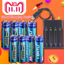 KENTLI 8pcs 1 5v 3000mWh AA rechargeable Li polymer li ion polymer lithium battery 4