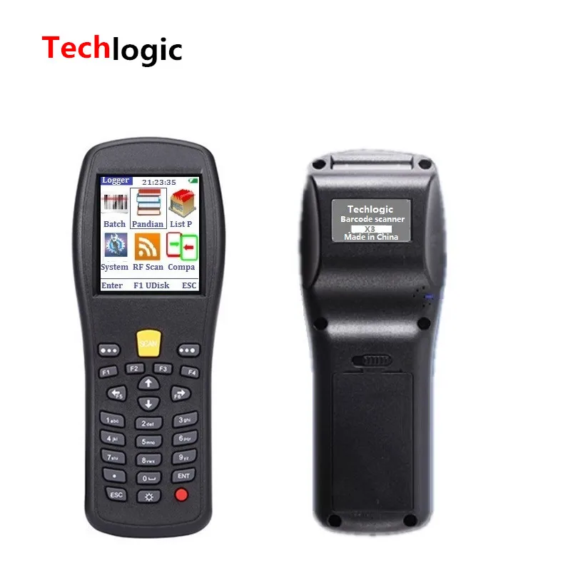 جرد مستودع متجر techlogic x3 pda اللاسلكية الباركود ماسحة ماسحة الباركود قارئ الباركود بندقية مع storeage