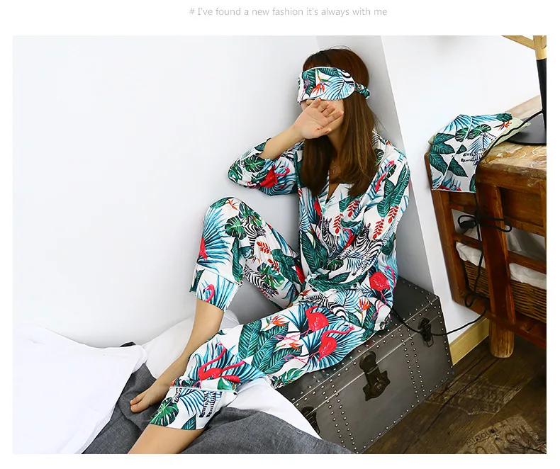 JRMISSLI атласные пижамы для женщин шелк сна и Lounge Пижама Femme весна пижамы комплект пижам 2 шт. Домашняя одежда костюм