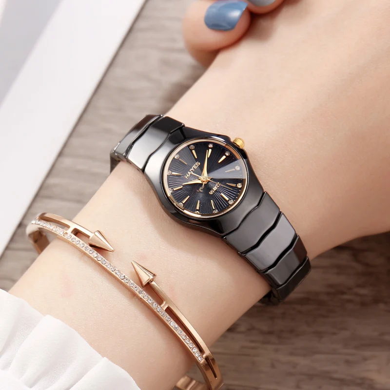 

HAIYES Ceramic Women Watch Luxury Brand Elegant Women Quartz Wristwatches Fashion Casual Ladies Watches Montre Femme Reloj Mujer