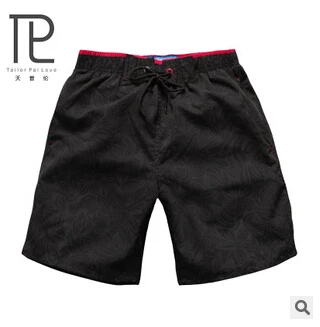 2015 New summer Men's beach shorts male red printing quick-dry Fifth shorts Men Swimwear Board Shorts  Loose Swimsuit#B3