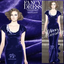 Изготовленный на заказ высококачественный тяжелый фиолетовый шелк принцессы шелковистый бархат шелковое бархатное платье ткань утолщение Специальное предложение/100*110 см