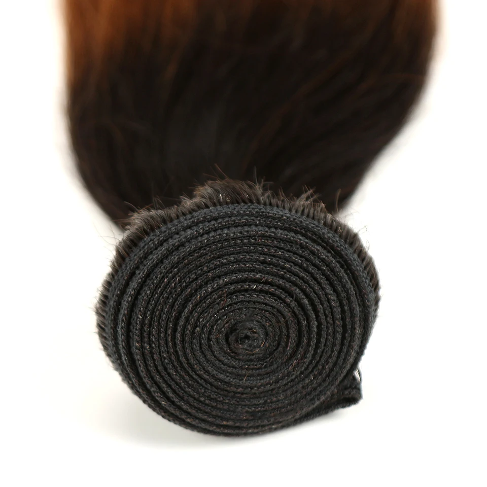 Sleek Ombre бразильский волосы прямые T1B/30 человеческих волос Weave Связки сделки два