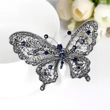 Новинка, стразы в форме бабочки, заколка для волос для девочек, красивые аксессуары для волос, Свадебный костюм невесты, модный головной убор