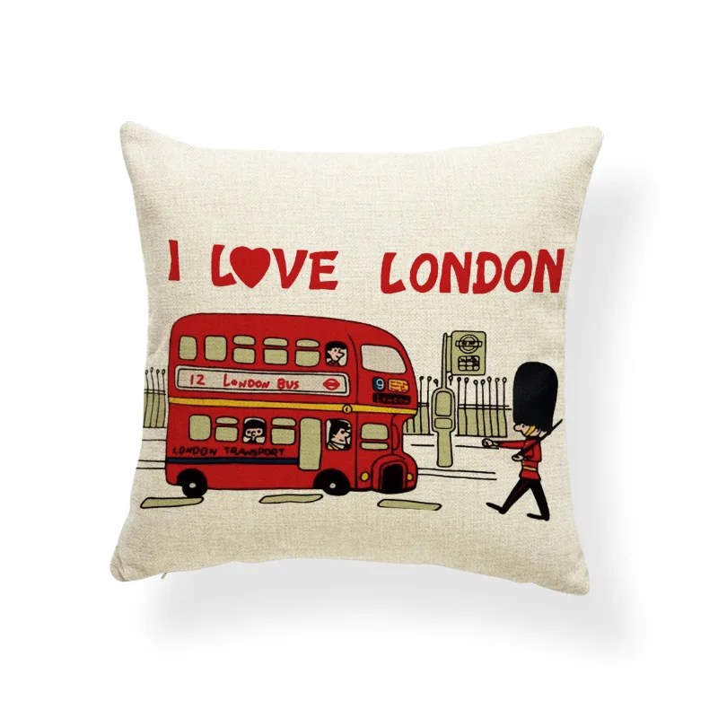 Подушка I Love London Big Ben декоративная подушка с изображением Парижа башни солдата