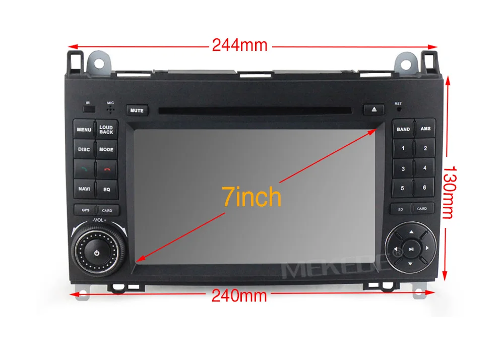 Top Android 9.0 7 Inch Car DVD Player Stereo System For Mercedes/Benz/Sprinter/W209/W169/B200/B-class 4G RAM 64G ROM WIFI Radio GPS 1