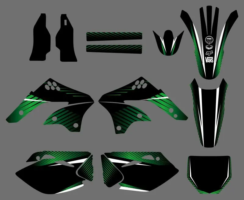 

Motorcycle New Team Graphics Background Decal Sticker Kit For Kawasaki KX450F KXF450 KX 450F KXF 450 2006 2007 2008