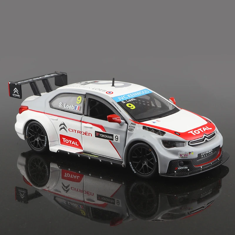 Литая модель автомобиля BBURAGO 1:32 WTCC C4 Loeb металлический гоночный автомобиль игра