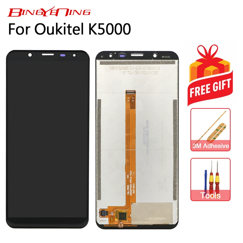

BingYeNing New Original For Oukitel K5000 Touch Screen+1440x720 LCD Display Assembly Replacement
