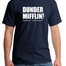 Мужская футболка с коротким рукавом, офис, ТВ-шоу, Дандер Миффлин, бумажная футболка, Мужская футболка с круглым вырезом