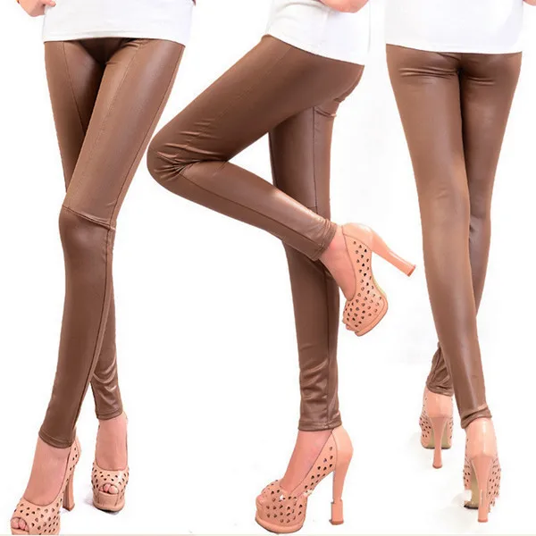 Spring Winter Faux Leather Leggings For Women Lady Leggins Pants New Sexy Fashion Wholesale Women Pants High Waist Leggings white leggings