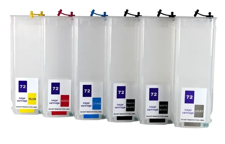 

6 x 130ml refillable ink cartridge for HP72 hp 72 for HP Designjet T610 T1120 T1200/ps T1300 T2300