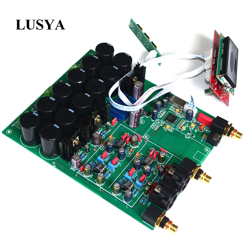 Lusya ES9038PRO DAC Декодер Усилитель Amanero Xmos USB карта 32bit DSD плата T0244|Цифро-аналоговые