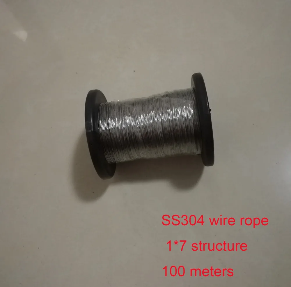 

SS304 Stainless Steel Wire Rope Structure:1*7 Fishing rope DIY tool parts material, about 100 meters