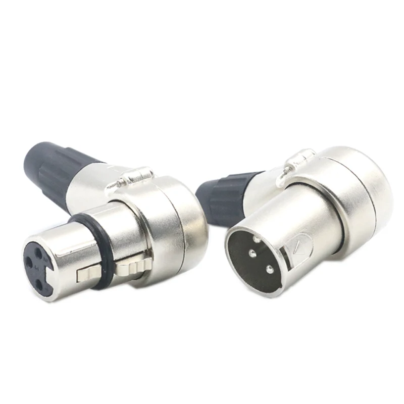 

Hi-End 1pcs Right angle 90 Degree XLR 3pin female male socket Socket Phono Chassis Female HIFi audio AMP