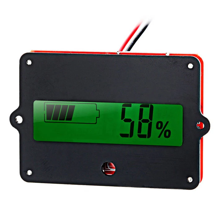 

LCD Lithium Battery / 12V 24V 36V 48V Lead-acid Battery Indicator Display Panel Green Light Residual Capacity Display Module