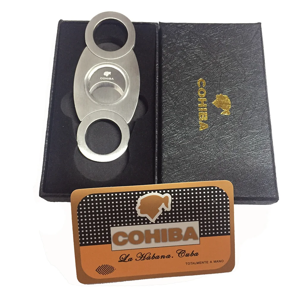 

COHIBA Portable Stainless Steel Super Cigar Cutter in a Nice Gift Box Metal Cigar Cutter Custom dedicated payment link