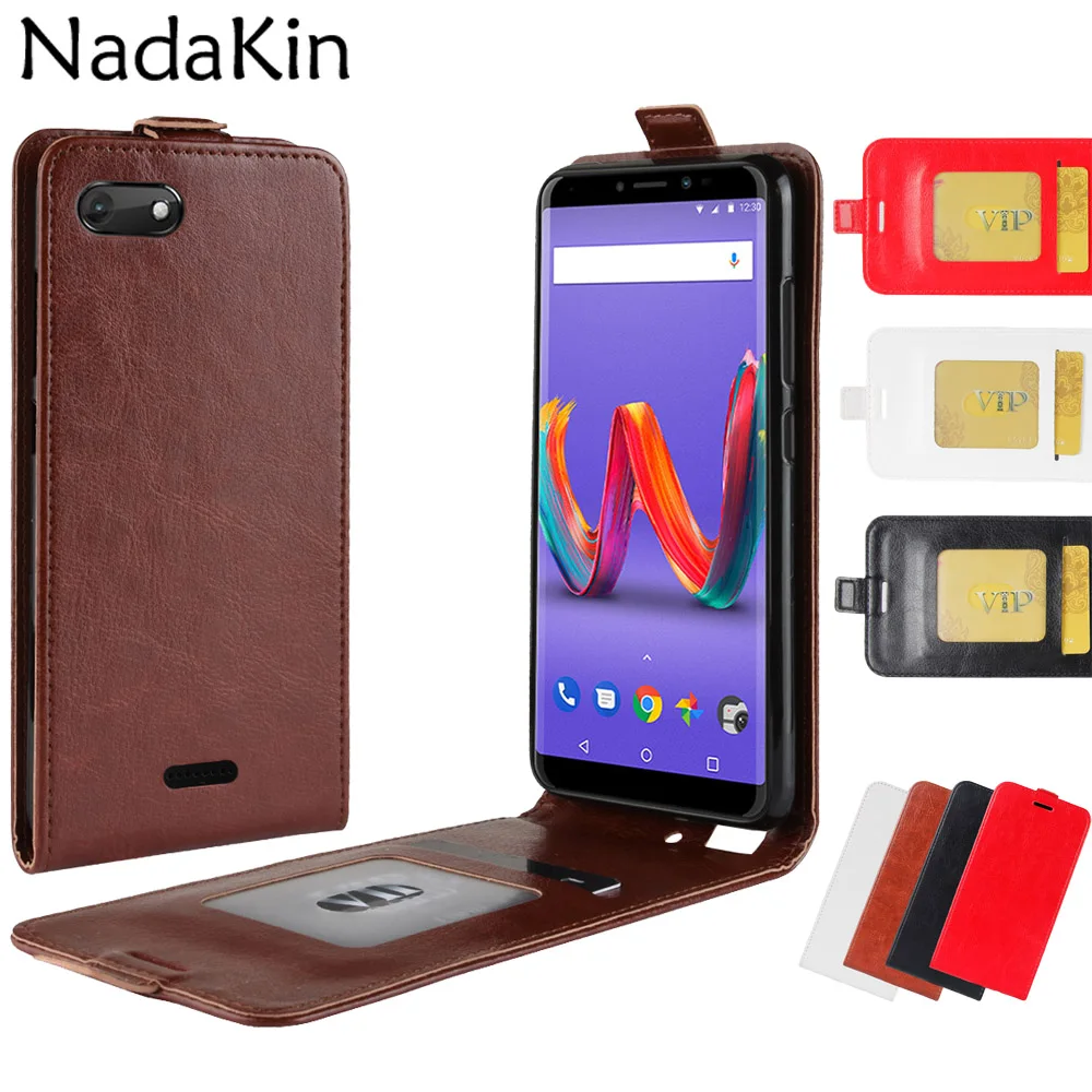 Vertical Flip Phone Case for Wiko Harry 2 Tommy Sunny 3 Plus UP and Down Retro Leather Cover Shell With Photo Credit Card Pocket | Мобильные